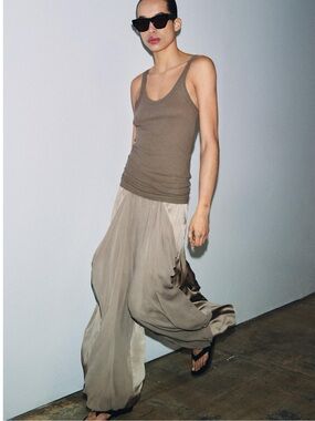 ZARA ZW COLLECTION RUFFLED BLOOMER PANTS
